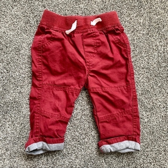Circo Brick Red Jogger Pants with Tie Waist- size 6-9 Months - Picture 1 of 3